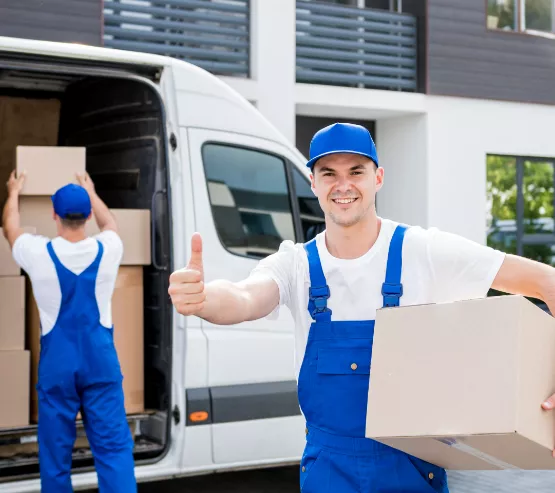 mover holding thumbs up