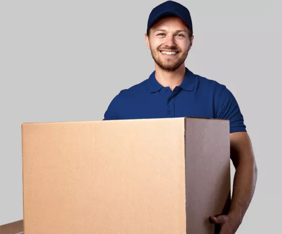 happy mover holding box